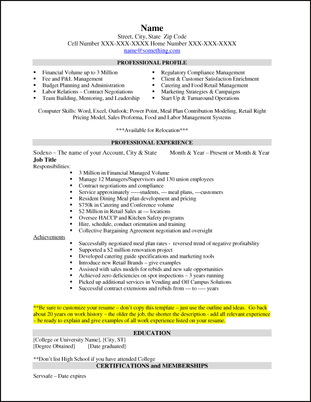 Sample resume for hospital housekeeping job